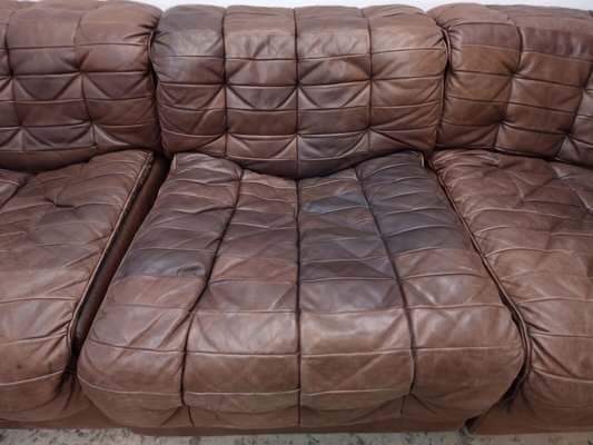 DS 11 Corner Modular Sofa in Brown Leather from de Sede, 1960s, Set of 7-BVM-1765127