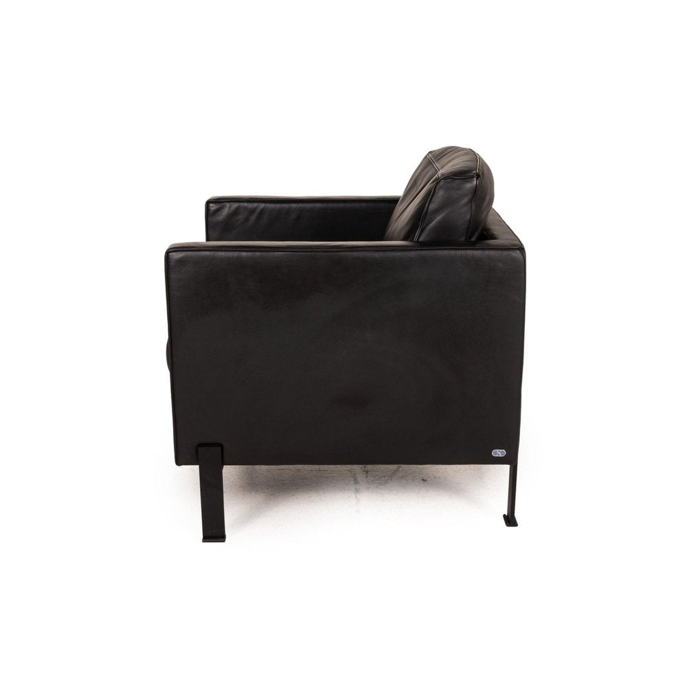 DS 118 Black Leather Armchair from de Sede