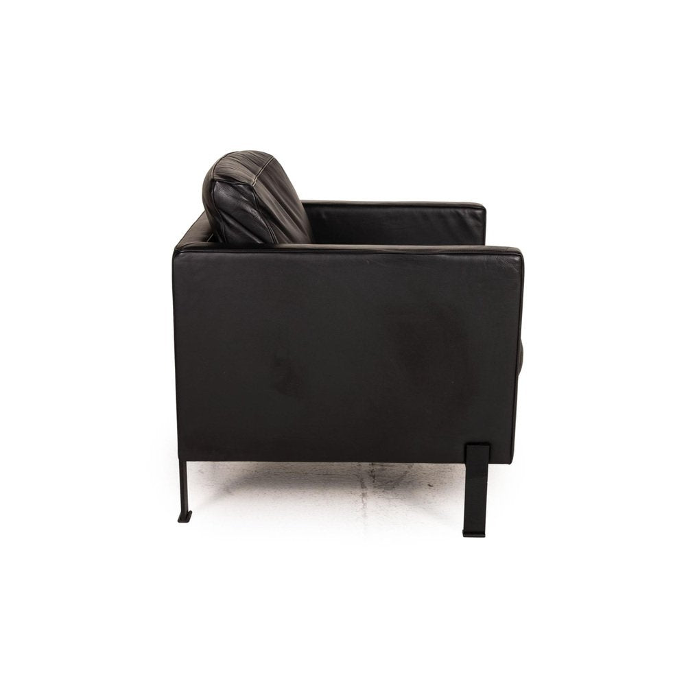 DS 118 Black Leather Armchair from de Sede