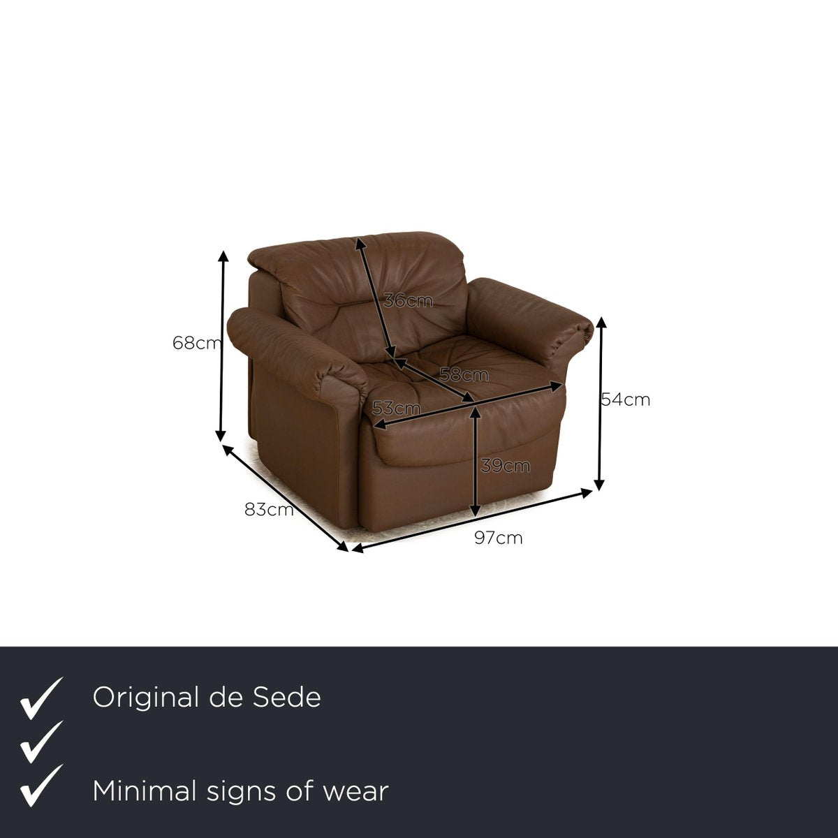 DS 14 Leather Chair from De Sede