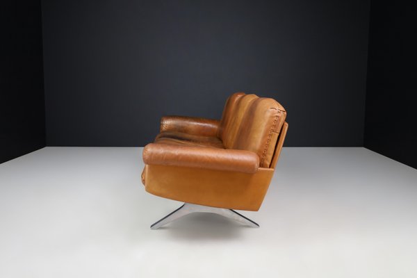 Ds-31 3-Seater Sofa in Patinated Cognac Leather from de Sede, Switzerland, 1970s-TRW-1719584