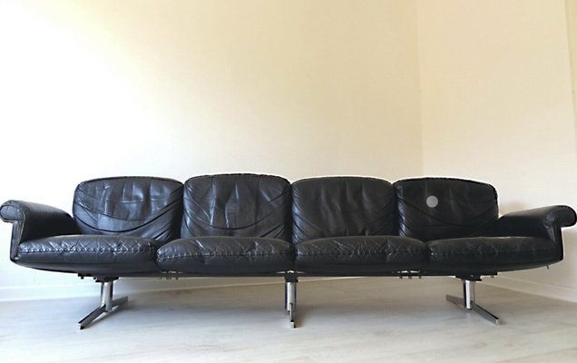 DS-31 4-Seater Lounge Sofa in Leather from de Sede, Switzerland, 1960s-OHY-1791001