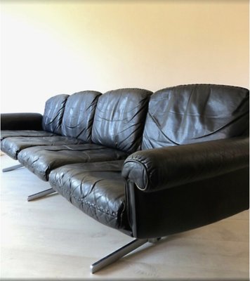 DS-31 4-Seater Lounge Sofa in Leather from de Sede, Switzerland, 1960s-OHY-1791001