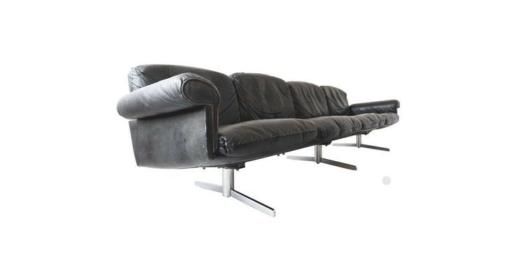 DS-31 4-Seater Lounge Sofa in Leather from de Sede, Switzerland, 1960s-OHY-1791001