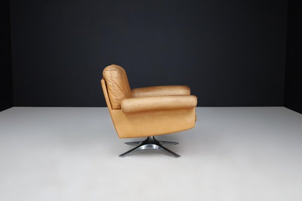 DS-31 Lounge Chair in Patinated Cognac Brown Leather from de Sede, Switzerland, 1970s-TRW-1797119