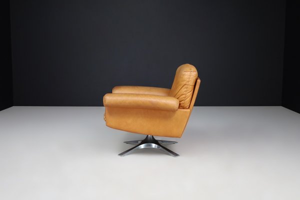 DS-31 Lounge Chair in Patinated Cognac Brown Leather from de Sede, Switzerland, 1970s-TRW-1797119