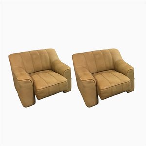 DS 44 Lounge Chairs in Beige Cream Leather from De Sede, Set of 2-YXS-1292076