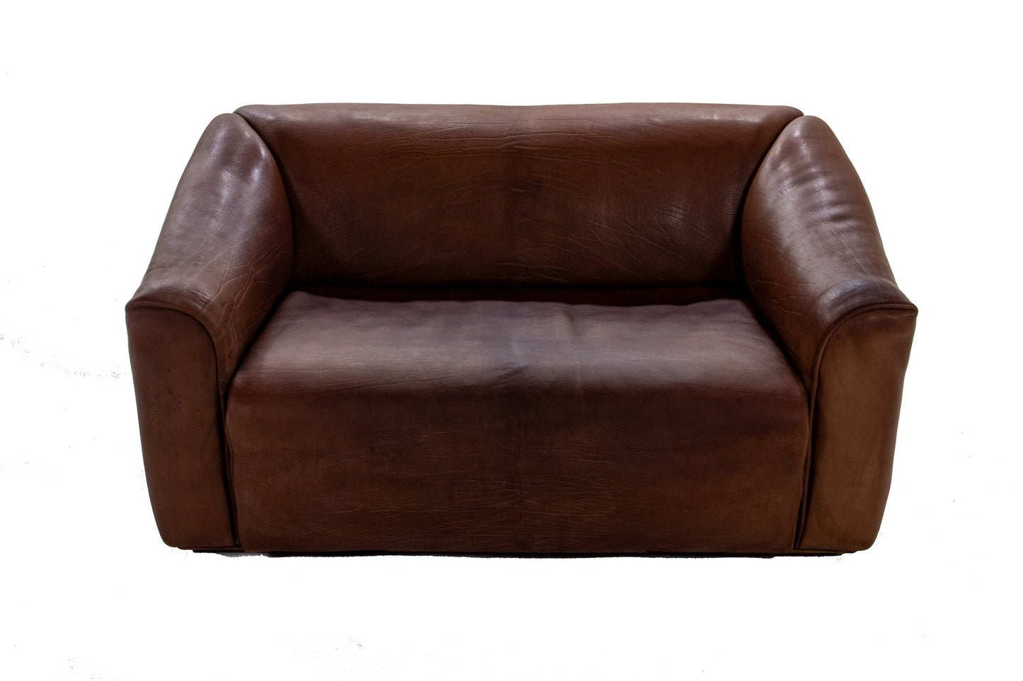 DS 47 Leather 2-Seater Brown Sofas from de Sede, 1980s, Set of 2