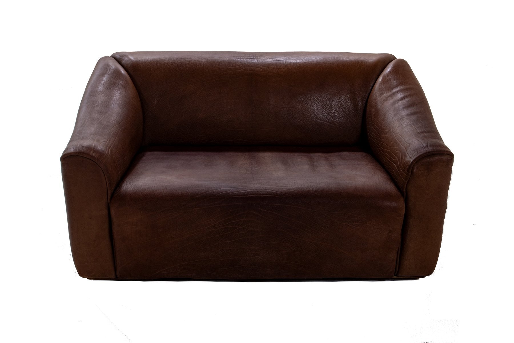 DS 47 Leather 2-Seater Brown Sofas from de Sede, 1980s, Set of 2