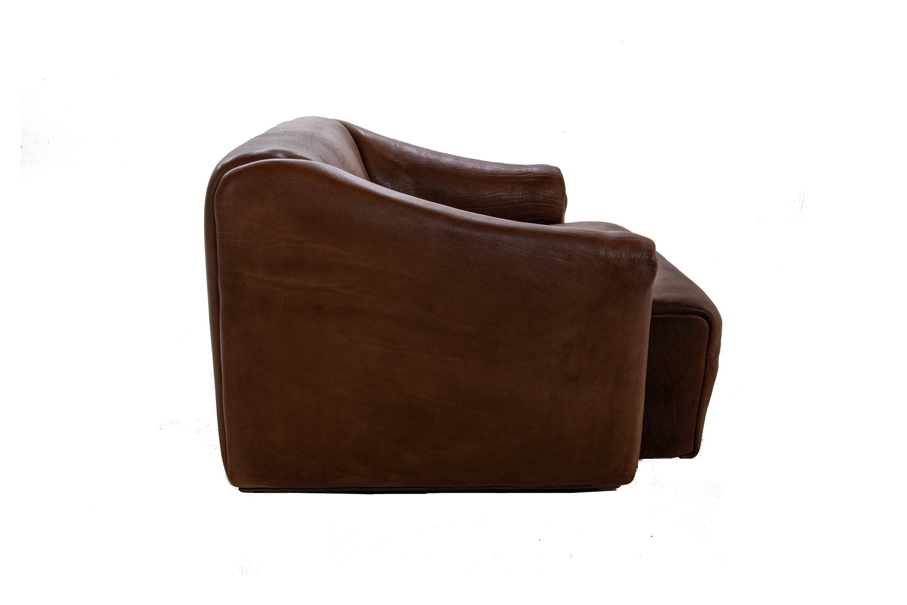 DS 47 Leather 2-Seater Brown Sofas from de Sede, 1980s, Set of 2