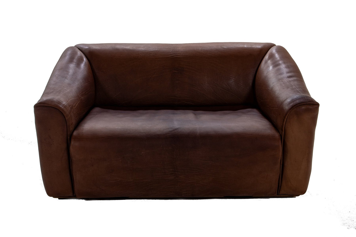 DS 47 Leather 2-Seater Brown Sofas from de Sede, 1980s, Set of 2