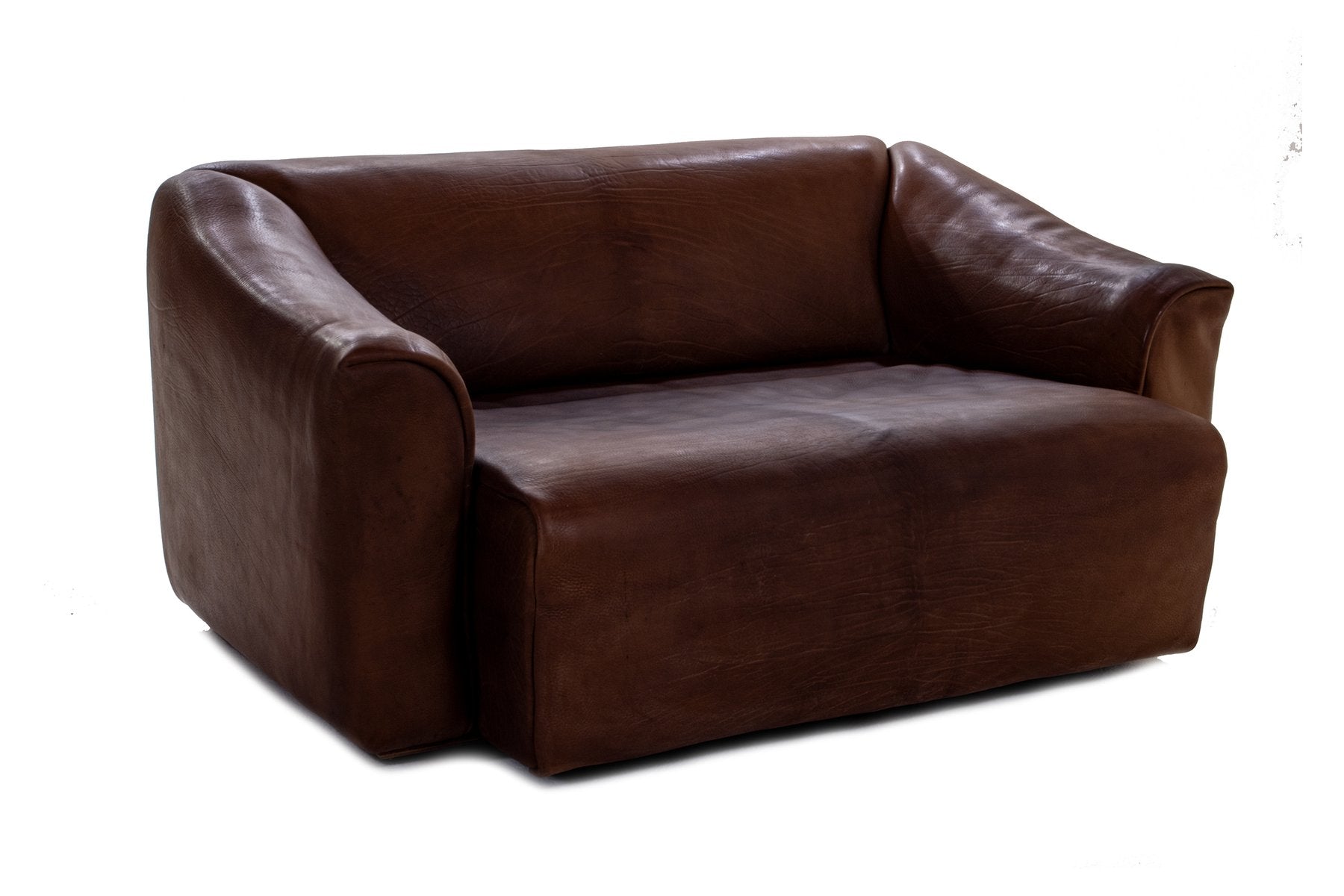 Ds 47 Leather 3-Seater & 2-Seater Brown Sofas from de Sede, 1980s, Set of 3