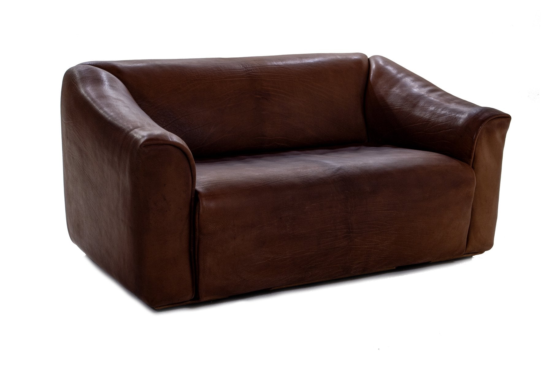 Ds 47 Leather 3-Seater & 2-Seater Brown Sofas from de Sede, 1980s, Set of 3