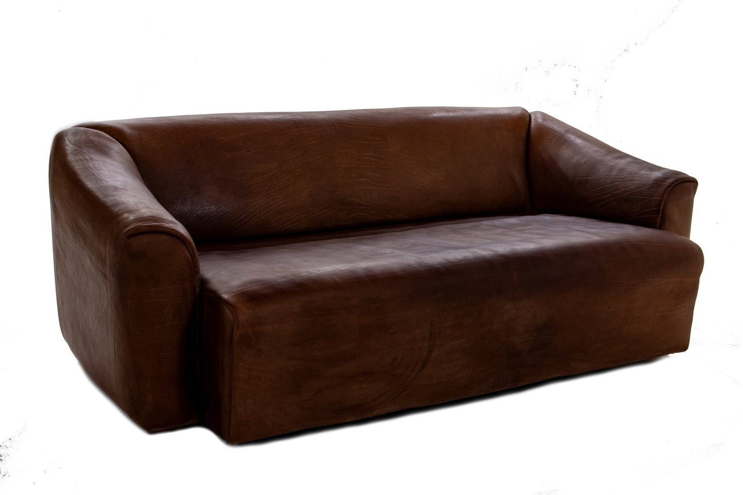 Ds 47 Leather 3-Seater & 2-Seater Brown Sofas from de Sede, 1980s, Set of 3