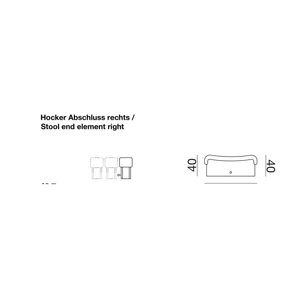 DS-600 module /35 - Stool end element right
