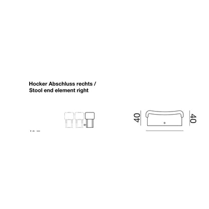 DS-600 module /35 - Stool end element right