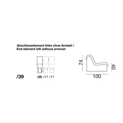 DS-600 module /39 - End element left without armrest