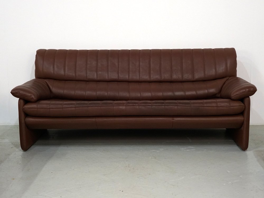 DS 68 Sofa Set in Brown Leather from De Sede, Set of 3