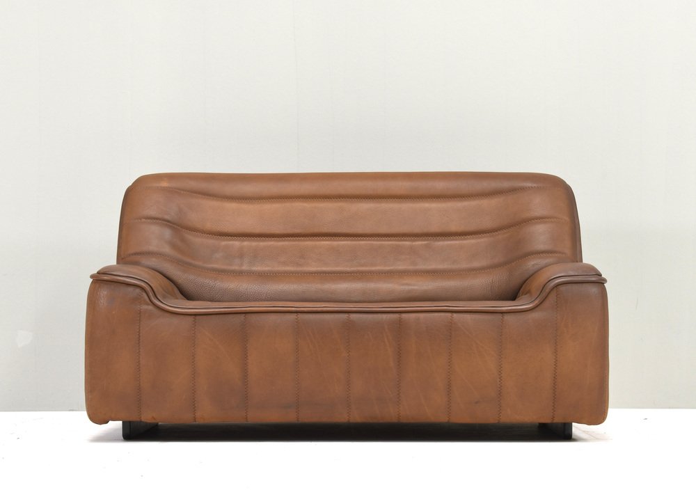 DS-84 2-Seater Sofa in Tan Buffalo Leather from de Sede, Switzerland, 1970s