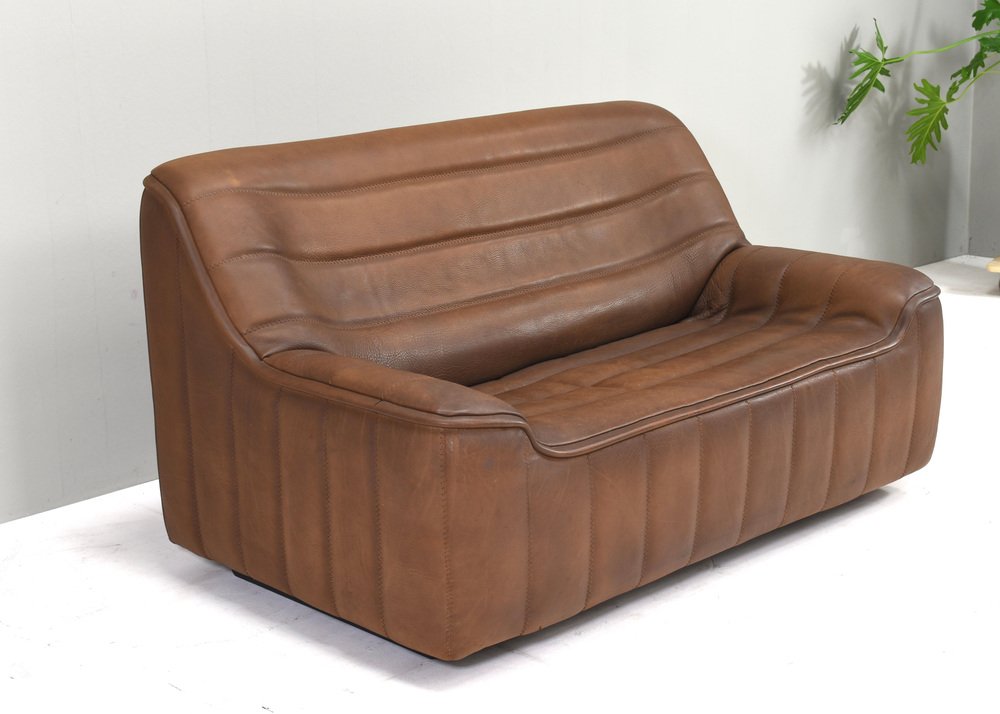 DS-84 2-Seater Sofa in Tan Buffalo Leather from de Sede, Switzerland, 1970s