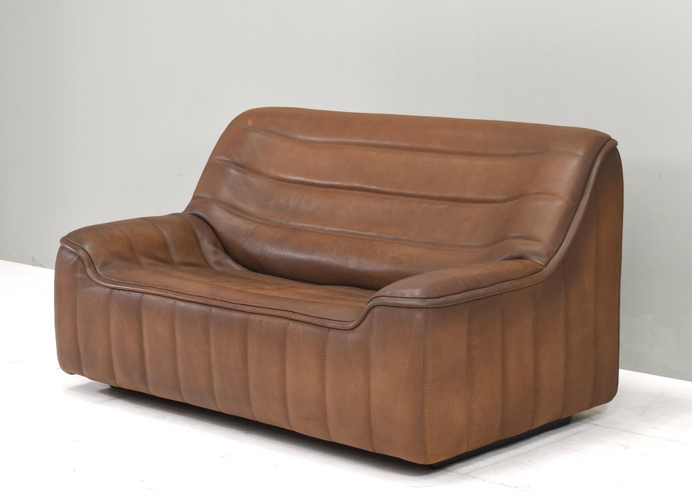 DS-84 2-Seater Sofa in Tan Buffalo Leather from de Sede, Switzerland, 1970s