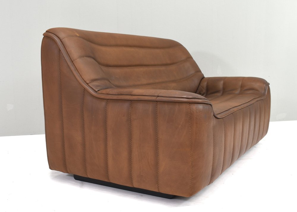 DS-84 2-Seater Sofa in Tan Buffalo Leather from de Sede, Switzerland, 1970s