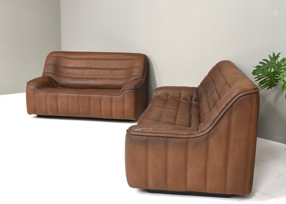 DS-84 Living Room Set in Tan Buffalo Leather from de Sede, Switzerland, 1970s, Set of 3-TE-1721176