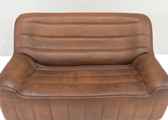 DS-84 Living Room Set in Tan Buffalo Leather from de Sede, Switzerland, 1970s, Set of 3-TE-1721176