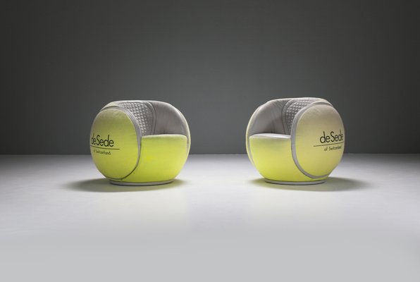 Ds 9100/01 Tennis Ball Chairs by de Sede Swiss for Wta Zurich Open, 1985, Set of 2-ZXL-1726329