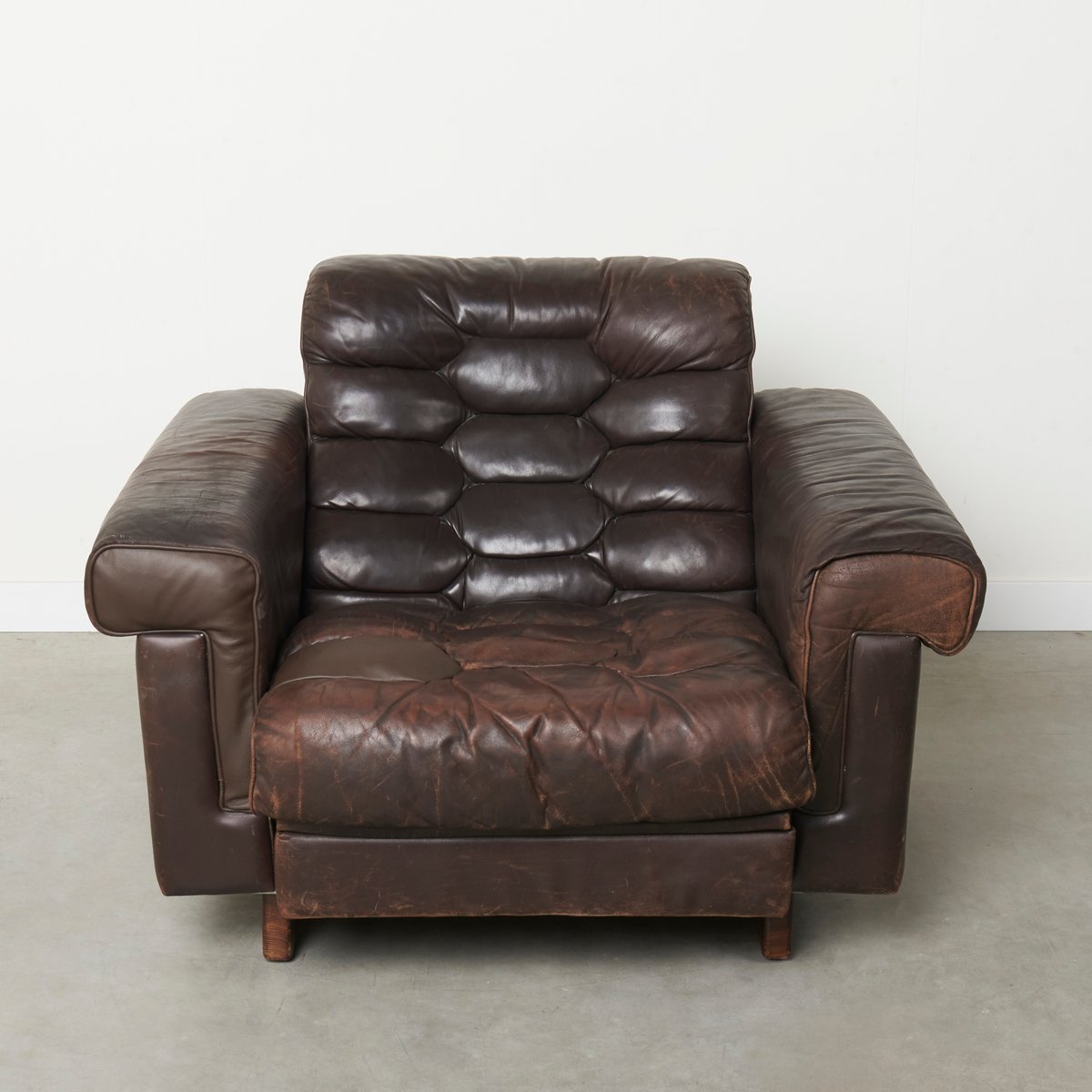 DS-P Armchair in Leather by Robert Haussmann for De Sede, 1970s