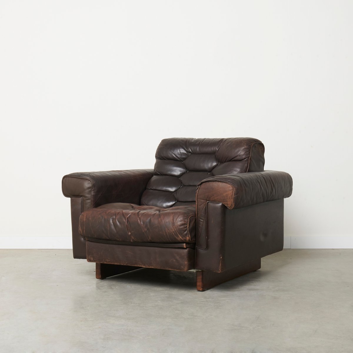 DS-P Armchair in Leather by Robert Haussmann for De Sede, 1970s