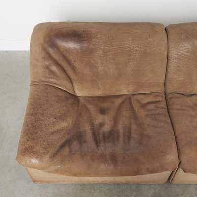 DS46 Two Seater Modular Sofa in Buffalo Leather from De Sede, 1970s, Set of 2-NDL-1451269