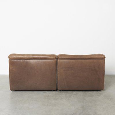 DS46 Two Seater Modular Sofa in Buffalo Leather from De Sede, 1970s, Set of 2-NDL-1451269