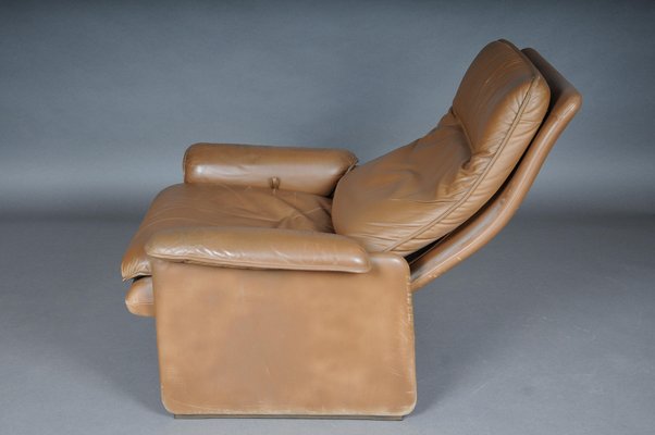 DS50 Lounge Chair & Ottoman in Leather from de Sede, Switzerland, 1970s, Set of 2-FLW-1402019