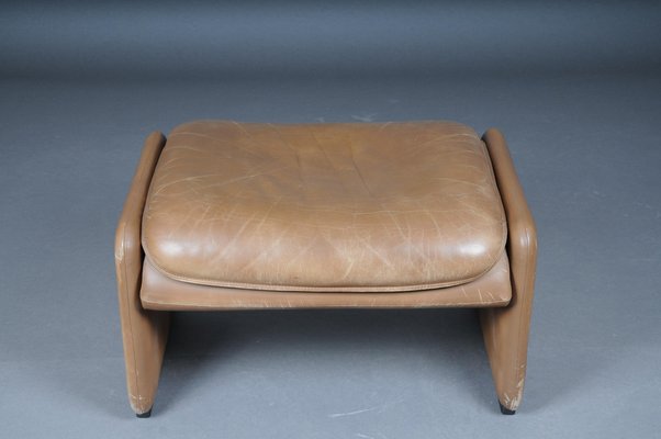 DS50 Lounge Chair & Ottoman in Leather from de Sede, Switzerland, 1970s, Set of 2-FLW-1402019