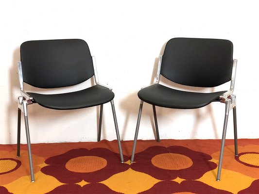 DSC 106 Desk Chairs by Giancarlo Piretti for Castelli / Anonima Castelli, Italy, 1960s, Set of 2-FQG-1766178