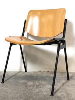 DSC 106 Desk Chairs by Giancarlo Piretti for Castelli / Anonima Castelli, Italy, 1960s, Set of 4-FQG-1768984