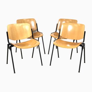 DSC 106 Desk Chairs by Giancarlo Piretti for Castelli / Anonima Castelli, Italy, 1960s, Set of 4-FQG-1768984