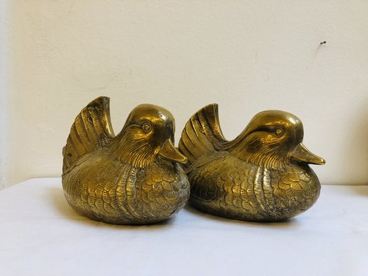 Ducks in Brass, 1950s, Set of 2-RZY-1276769