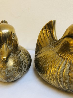 Ducks in Brass, 1950s, Set of 2-RZY-1276769