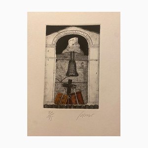 Duilio Rossoni - Ex Libris Pro Loco Roccalbegna - Etching - Late 20th Century-ZCI-835723