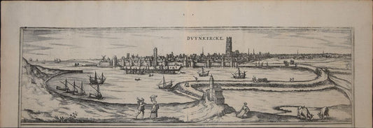 Dunkirk, Map from ''Civitates Orbis Terrarum'' - by F. Hogenberg - 1572/1617 1572/1617