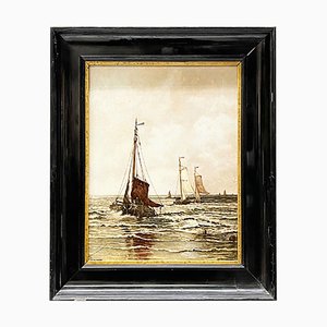 Dutch After Mesdag the Hague Earthenware Tile Wall Plate from Rozenburg, 1900s-UCH-1224411