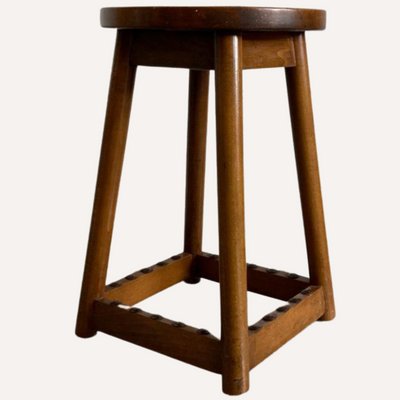 Dutch Art Deco Amsterdam School Stool-BHG-1283190