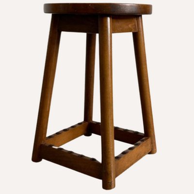 Dutch Art Deco Amsterdam School Stool-BHG-1283190