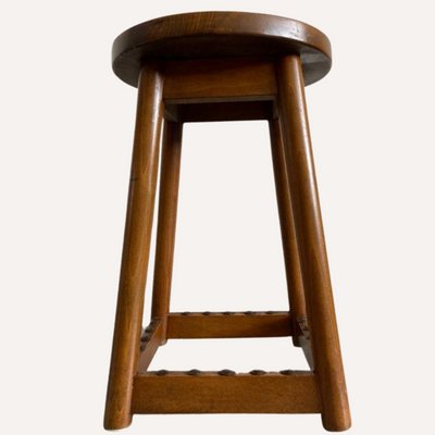 Dutch Art Deco Amsterdam School Stool-BHG-1283190