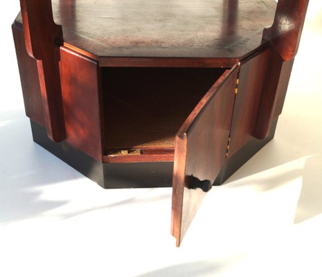 Dutch Art Deco Amsterdamse School Side Table with Stepped Design, 1920s-PRM-1795635