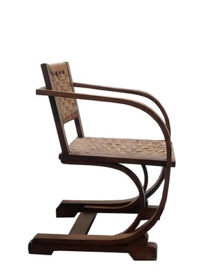 Dutch Art Deco Bentwood Lounge Chair, 1950s-YUW-1783739