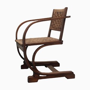 Dutch Art Deco Bentwood Lounge Chair, 1950s-YUW-1783739