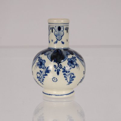 Dutch Art Deco Blue and White Delftware Vases, 1940s, Set of 3-GOE-1342265